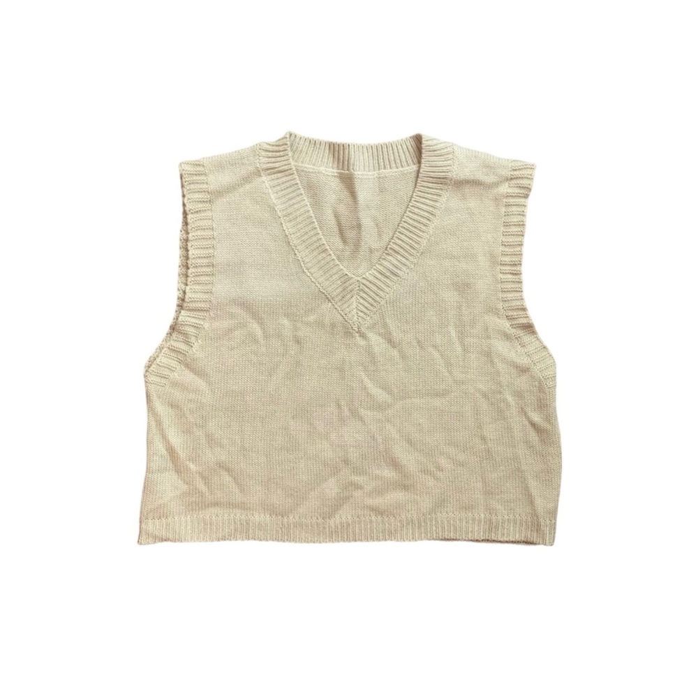 Beige Sweater Vest